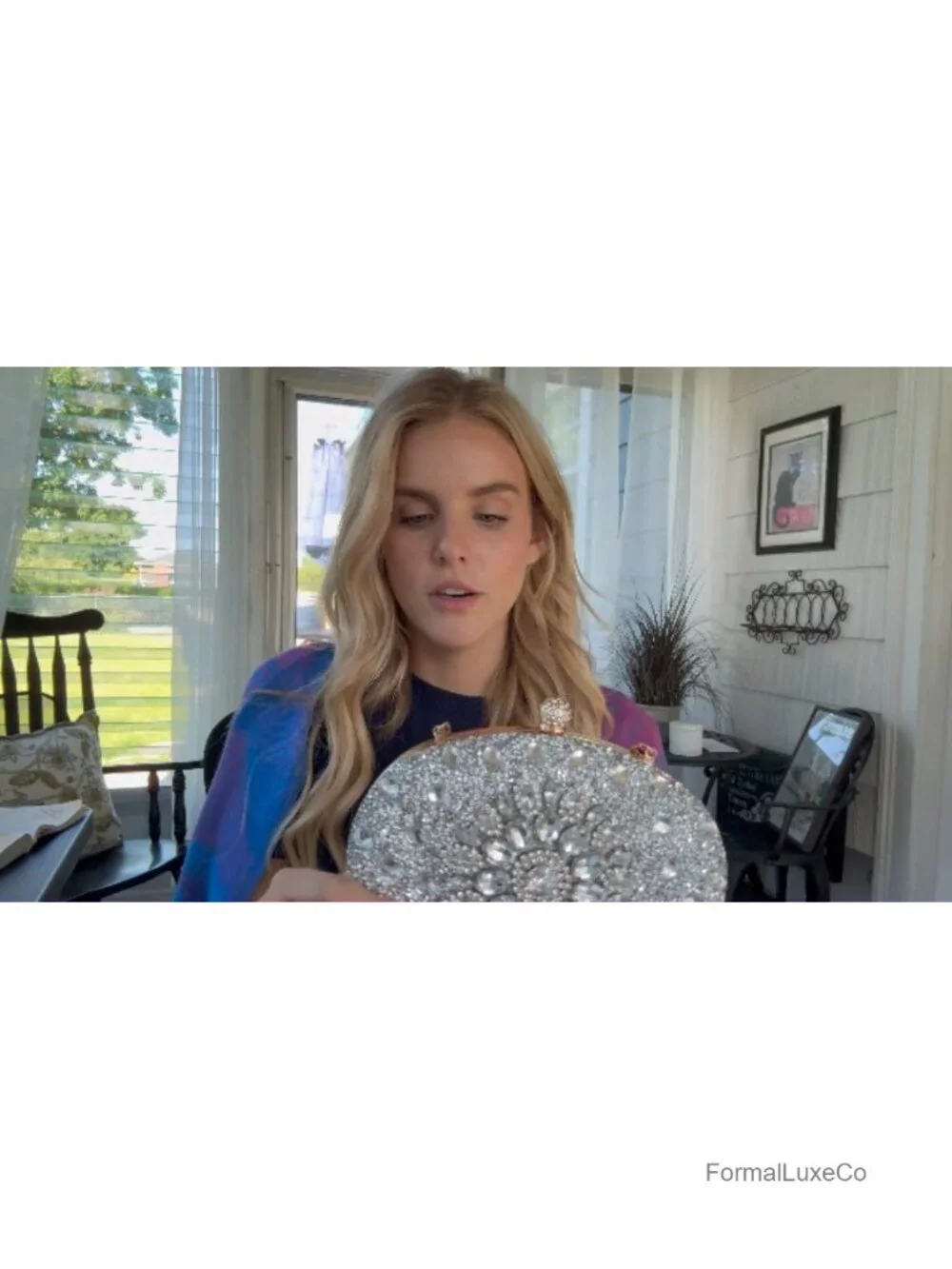 Rhinestone Evening Clutch Purse for Women Formal Wedding Party Bag